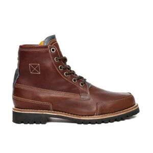 Timberland Brown LTD Solid Leather High-Top Flat Boots - Size 11